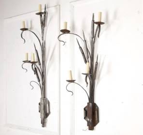 A Matched Pair of French Midcentury Wall Lights